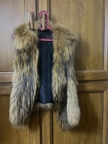 jılet: Qadın üçün kürk jilet - Təbii tük effekti verən, uzun tüklü xəz jilet — 1