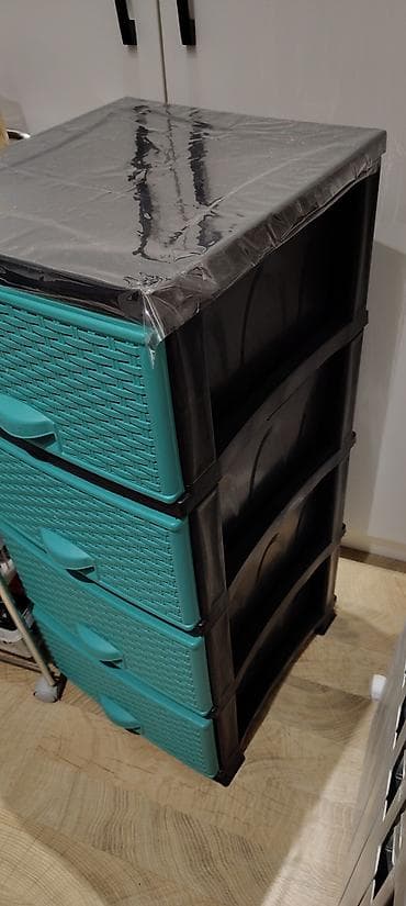 metbex skafi: Plastik şkaf – 4 çekmecəli42*38*93 42*38*93 - Material: möhkəm plastik — 1