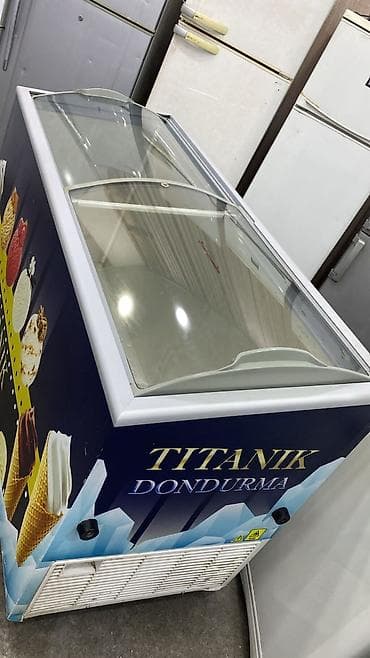 TITANIK dondurma vitrin dondurucusu - Şüşə sürgülü qapaq: məhsulların