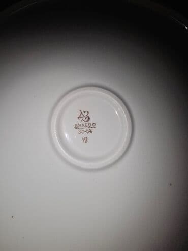 двери бу: Тарелки, 1 шт., цвет - Белый, Фарфор, СССР — 2