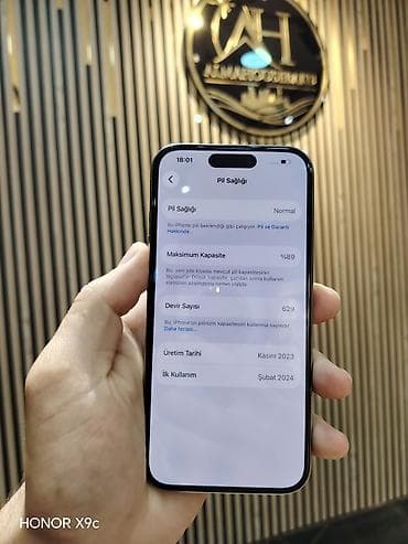 ipro im5 plus: IPhone 15 Pro, 128 GB, Natural Titanium, Zəmanət, Simsiz şarj, Face ID — 2