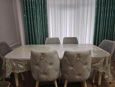 kafel dekor: Qonaq otağı üçün, Açılmayan, Oval masa, 8 stul — 2