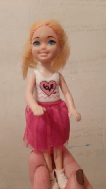 labubu oyuncaq: Kiçik ölçülü qız fiqurlu oyuncaq kukla - Sarı saçlı, mavi gözlü — 1