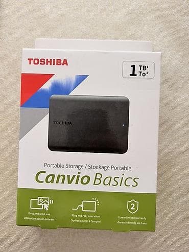 xarici hard disk 1tb: Xarici Sərt disk (HDD) Toshiba, 1 TB — 3