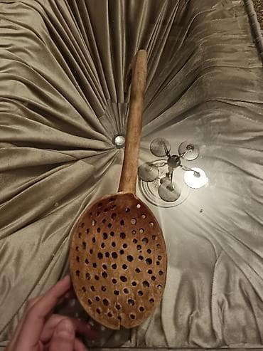 pendir: Taxta dəlikli kepçe (şümal qaşıq) - Material: tamamilə ağacdan — 3