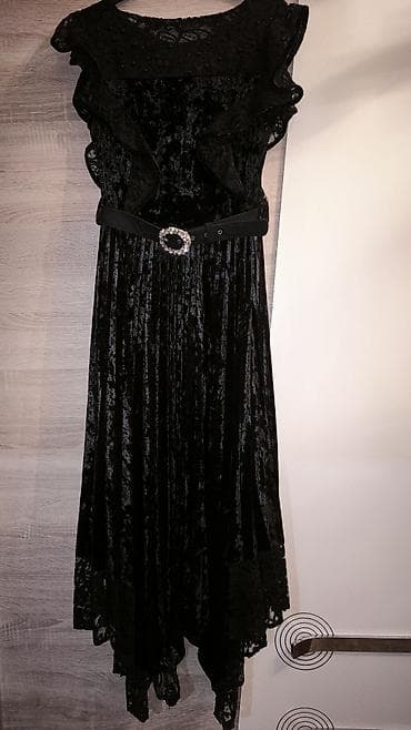 yeni donlar: Qara məxmər ziyafət donu - Parça: yumşaq, parıltılı məxmər və krujeva — 1