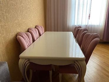 12 neferlik stol: Qonaq otağı üçün, Dördbucaq masa, 8 stul — 4