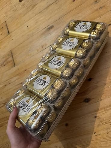 dubay şokaladı: Məhsul: Ferrero Rocher şokolad dəsti (toplu qablaşma) saxlama muddeti — 2