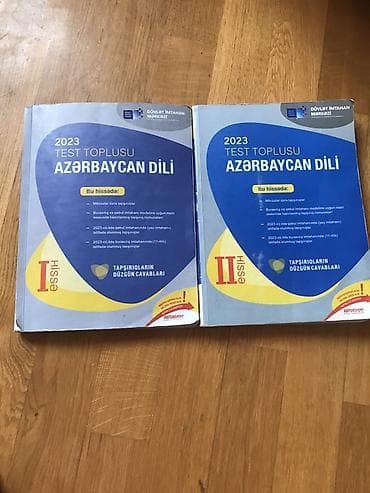 dərs kitabları: Məhsul: “Test Toplusu – Azərbaycan dili, 2023” (DİM) Komplekt: 2 hissə — 1