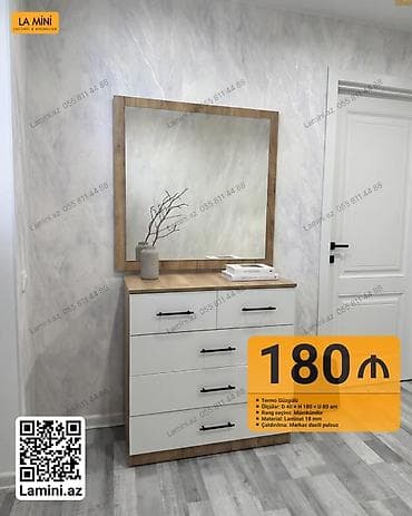 Termo güzgülü komod-dressuar dəsti - Termo güzgü ilə komplekt - — 1