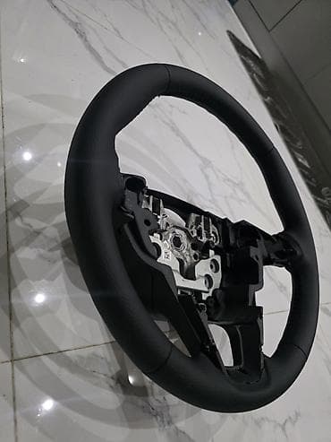 sukan lada: Avtomobil sükan çarxı - Material: Qara dəri üzlüklü sükan (tikişli) — 3