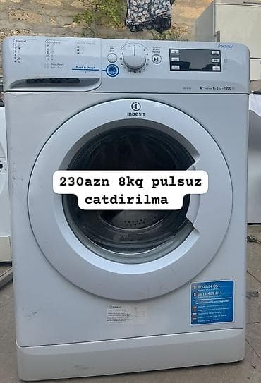 dikis masini: Indesit Innex ön yükləməli paltaryuyan maşın - Yük həcmi: 8 kq - — 1