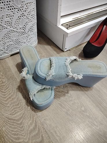 mavi ayaqqabılar: Tərliklər, Ölçü: 39, rəng - Mavi, Yeni — 1