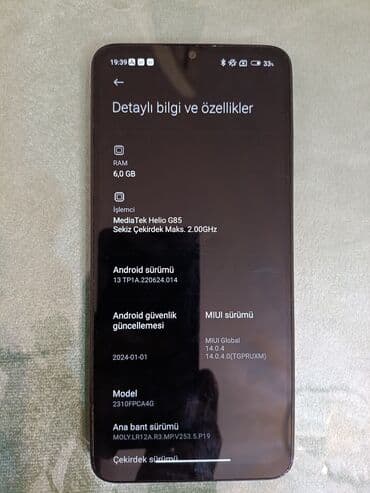 huawei p60 qiyməti: Poco C65, 128 GB, rəng - Qara, Barmaq izi — 5