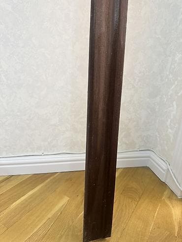 Qəhvəyi rəngli taxta masa/dəbədəbə ayağı - Material: bərk ağac (tünd — 1