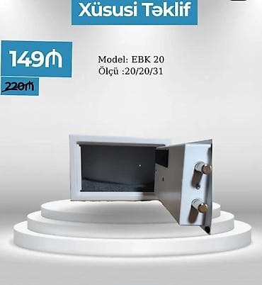 seyif: Elektron seyf – Model: EBK 20 - Ölçü: 20/20/31 sm - Rəng variantları — 3