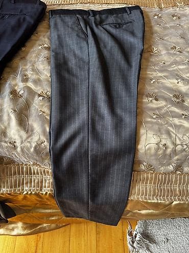 sort: Kişi klassik şalvarı – DEXTI markası - Rəng: tünd boz - Naqış: incə — 3