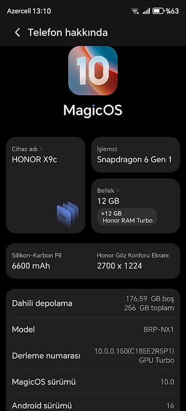 ayfon 6 s: Honor X9c, 256 GB, rəng - Ağ, İki sim kartlı — 5