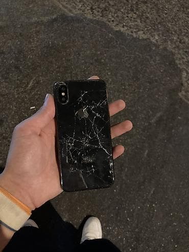 apple imac: IPhone X, 64 GB, Black Titanium, Qırıq — 4