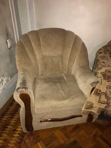 ev əşyaları ikinci el: İşlənmiş, Kreslo, Parça — 2