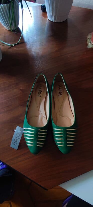 tangetka ayaqqabi modelleri: Tuflilər, Ölçü: 37, rəng - Yaşıl, Yeni — 1