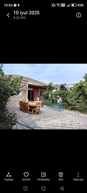 balas: Həyət evi – geniş həyət və meyvə ağacları ilə - Layihə: 1 mərtəbəli — 1