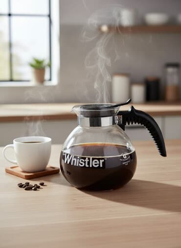 şüşə çaynik: Yeni, rəng - Qara, Qəhvədan, Şüşə, 1,5 bucket volume l — 1