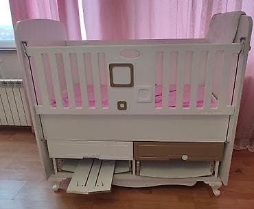 matrasi: Oğlan və qız üçün, Dördbucaq, Beşik, Dəstsiz, Matras ilə, Yellənmə mexanizmsiz — 1