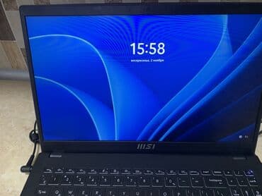 ноутбук ремонт на дому: MSI noutbuk Xüsusiyyətlər və detallar: - Ekran: 15.6" (nazik — 1