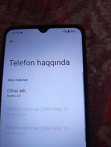 huawei matepad se 11: Redmi A3, 128 GB, rəng - Yaşıl, Sensor — 10