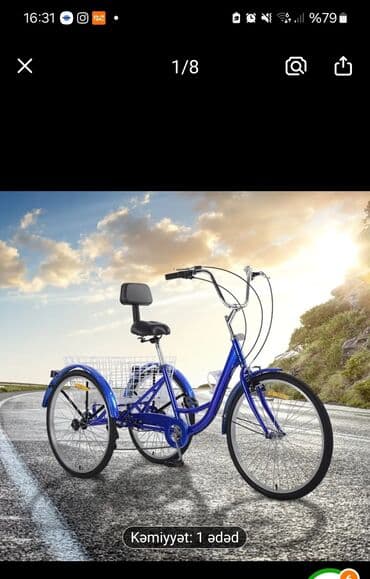 İdman velosipedləri: 26 razmer tam 7 skorus ve torpuzu olan super ve problemsiz 3 tekerli 2 — 1