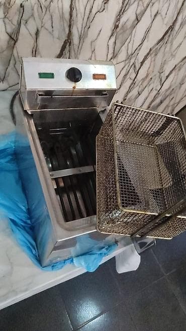 Elektronika: Kartof Fri Bişirən Paslanmayan poladdan elektrik fritöz - Restoran — 2