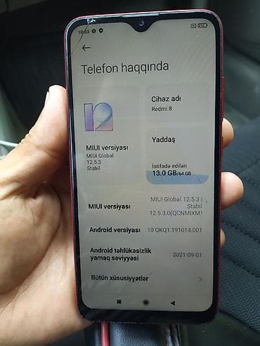 ekran telefonu: Redmi 8, 64 GB, rəng - Boz, Zəmanət, Sensor, Barmaq izi — 1