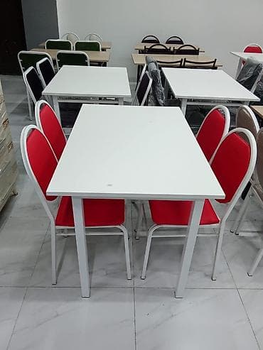 2el mebeler: Stullar ilə, Düz masa, 4 nəfər, Azərbaycan, 3 il zəmanət, Kredit yoxdur, Pulsuz quraşdırılma — 6