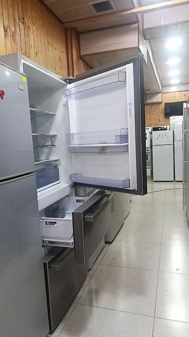 kombayn satisi: 4 qapılı Beko Soyuducu Satılır, rəng - Gümüşü, Dispenserli — 3