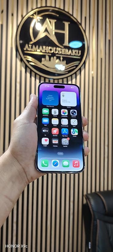 iphone 11 pro max dubai version: IPhone 14 Pro Max, 256 GB, Deep Purple, Zəmanət, Simsiz şarj, Face ID — 2