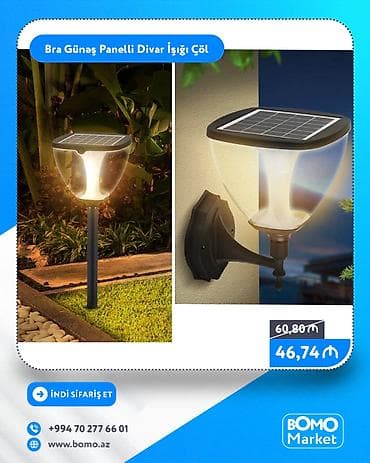 Bra Günəş Panelli Divar İşığı – çöl üçün - Günəş paneli ilə elektrik