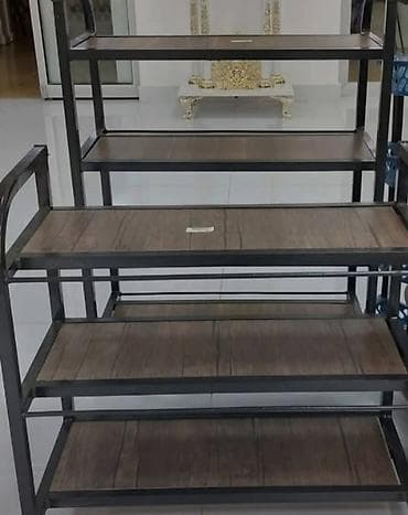 dəmir dolab: Metal karkaslı çoxsəviyyəli ayaqqabılıq/rəf sistemi - 4 mərtəbəli — 8