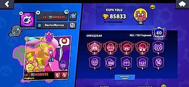 Brawl Stars hesabı – yüksək kuboklu və tam toplanmış döyüşçülər -