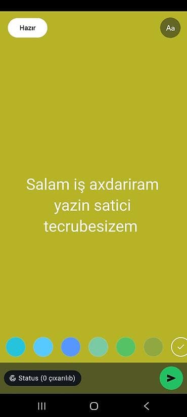 Xidmət: Satıcı kimi iş axtaran namizəd - Satış sahəsində işləmək