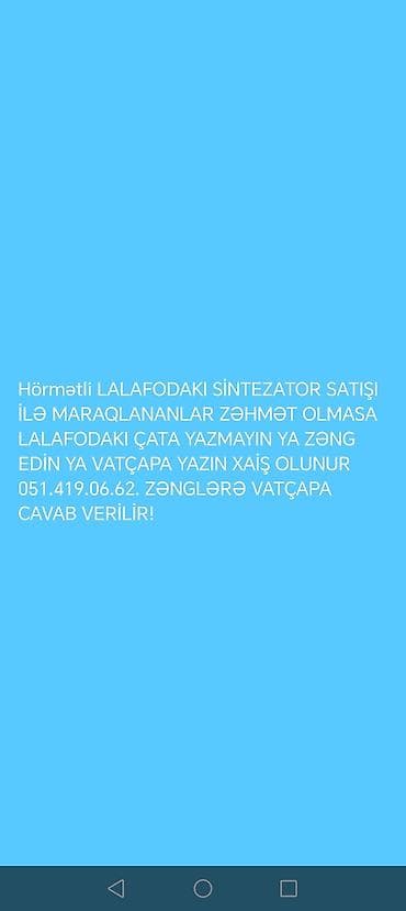 Sintezator satışı - Elektron klaviatura tipli sintezator - Musiqi