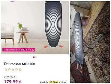 Ütü masası ME.1001 - Geniş ütüləmə səthi: oval naxışlı, istiliyi