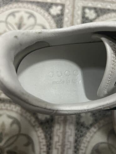 Botinkalar: Məhsul: Gucci kişi krossovkası - Rəng: ağ, qırmızı–tünd göy zolaqlı — 7