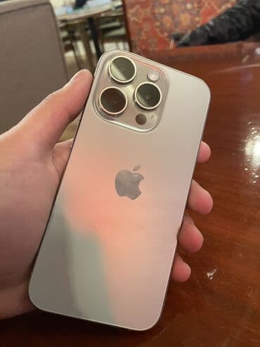 IPhone 15 Pro, 256 GB, Natural Titanium, Simsiz şarj, Face ID