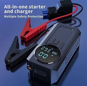 Nəqliyyat: Akkumulyatorlu 3‑ü‑1 Kompressor Funksiyalar: - Nasos: təkər, top — 3