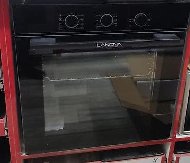 LANOVA quraşdırılan elektrik sobası - Ön panel: qara şüşə fasad