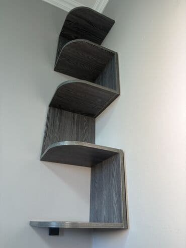 taxta bocka: İşlənmiş, Dekorativ rəf, Corner shelf — 4