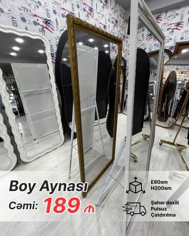 ev ucun guzgulər: Güzgü Döşəmə üstü, Sadə, Arxa işıqlı — 14