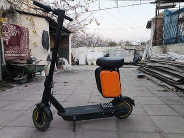 Электротранспорт: Elektrik skuter – oturacaqlı. Təkcə oturacağı 60 manatdir. Tekerlerin — 5