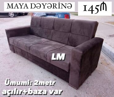 диван в спальню: Divan, Qonaq otağı üçün, Nabuk, Bazalı, Açılan — 1